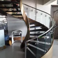 درب ضد سرقت نرده شیشه ای نرده استیل کدha005|مصالح و تجهیزات ساختمان|ساری, |دیوار