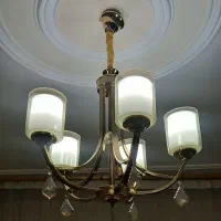 لوستر۵شاخه آنتیک|لوستر و چراغ آویز|گلستان (تهران), |دیوار