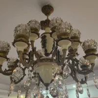 لوستر ۸شاخه برنز|لوستر و چراغ آویز|تبریز, |دیوار