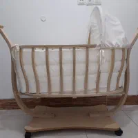 تخت گهواره چوبی کاملا نو
