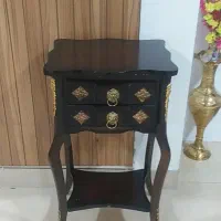 میز تلفن چوبی