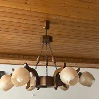 لوستر سقفی طرح چوب