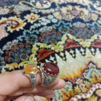 انگشتر  عقیق یمنی سرخ   شرف شمش