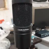 میکروفن at2020 و کارت صدا و لوازم استودیو