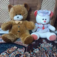 عروسک خرس شاخسین سفید قوه ای سالم
