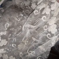 پرده سه تا یکی پذیرایی بهمراه ساتن سفید|پرده، رانر، رومیزی|یزد, |دیوار