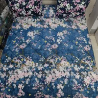 روتختی دونفره شکوفه دورو پارچه تترون