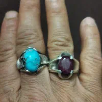 یاقوت سرخ آفریقایی و فیروزه نیشابور