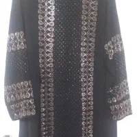 مانتو مشکی رنگ بلند سایز بزرگ خارجی|لباس|ری, دولتآباد|دیوار