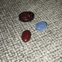 نگین سوسنی عقیق دست نوشت و ساده