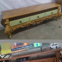 رنگ کاری مبل وسرویس خواب وکنسول ودرب های چوبی منزل
