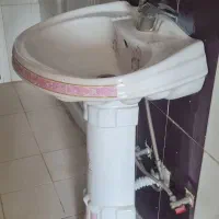 فروش روشویی نو همراه با شیر استیل