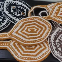 دستگیره سنتی آشپزخانه دست بافت|سفره، حوله، دستمال آشپزخانه|زنجان, |دیوار