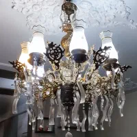 ۲ لوستر ودیوارکوب برنز سنگین