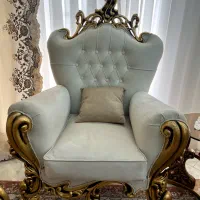 مبل سلطنتی 7 نفره|مبلمان خانگی و میز عسلی|میانه, |دیوار