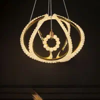لوستر مدرن وارداتی (نور ۳ حالته، ریموت دار)|لوستر و چراغ آویز|بیرجند, |دیوار