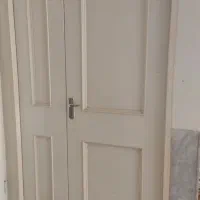 درب چوبی دولنگه با چارچوب فلزی|مصالح و تجهیزات ساختمان|اصفهان, عسگریه|دیوار