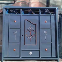 درب ماشین رو حیاط آهنی سه لنگه