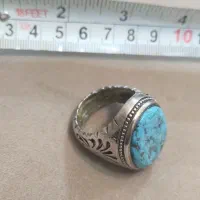 انگشترنقره فیروزه نیشابور مردانه درشت