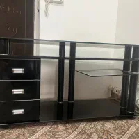 میز تلویزیون شیشه ای