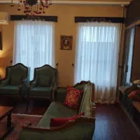 یک جفت پرده نو حریر ملانژ  ،ابعاد ۱۲۴ در ۲/۴۰