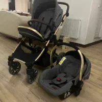 کالسکه کریر صندلی غذا و تخت کنار مادر کودک