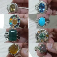 انگشتر فیروزه اپال توپاز یاقوت زمرد  سیترین جواهر