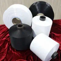 نخ ترویرا پلی استر تکسچره 150 سفید و مشکی 5 کیلویی