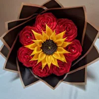 دسته گل‌ روبانی|گل مصنوعی|خوی, |دیوار