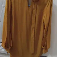 شومیز خردلی و شلوار لی در حد نو|لباس|تربتحیدریه, یحیی آباد|دیوار