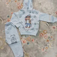 لباس پاییزی بچه گانه هودی شلوار ست نو