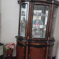 بوفه دوتکه رنگ قهو ایی عسلی چوب گردو|بوفه، ویترین، کنسول|تهران, شهید اسدی|دیوار