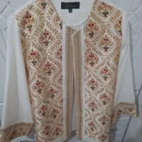 مانتوکرم سوزن دوزی نوحتی یه بارم پوشیده نشده