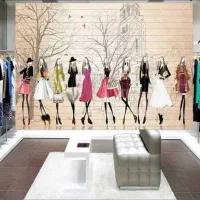 فروشنده خانم در فروشگاه پوشاک-محیط امن