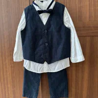 ست مجلسی پسرانه ۴ تکه برند H&M مناسب ۱تا۲سال