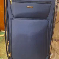 چمدان مسافرتی برزنتی سورمه ای رنگ|کیف، کفش، کمربند|کرمان, |دیوار