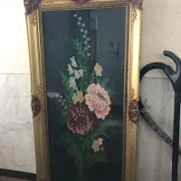 تابلو پولک دوری شده با قاب طلایی