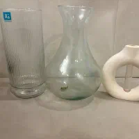 گلدان و لیوان شیشه ای