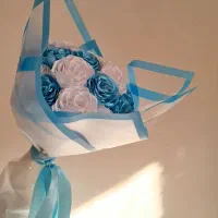 دسته گل رز (روبانی)|گل مصنوعی|اردبیل, |دیوار