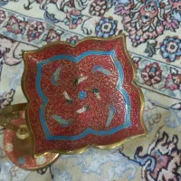 ظرف برنز هندی میناکاری خیلی زیبا قدیمی|کلکسیون اشیاء عتیقه|خرمآباد, |دیوار