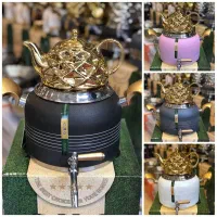 قوری کتری طرح سنگ ورق ضخیم چای سازسماوری کتری قوری