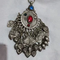 گردنبند نقره ونگین یاقوت و...