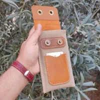 کیف موبایل کمری چرمی برزنتی دستدوز|لوازم جانبی موبایل و تبلت|نجف‌آباد, ویلاشهر|دیوار