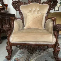 مبل۹نفره چوب راش منبت|مبلمان خانگی و میز عسلی|هشتگرد, هشتگرد قدیم|دیوار