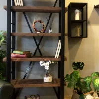 قفسه دکور ، استند چوبی فلزی 5200 شلف بوفه کتابخانه|کتابخانه، شلف، قفسه‌های دیواری|تبریز, |دیوار
