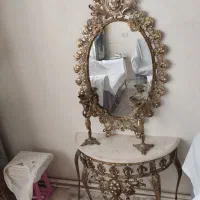 آینه شمعدان رنگ طلای سالم