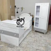 سرویس تخت خواب نوزادنوجوان *۲منظوره باطراحی جدید*|تخت و سرویس خواب|رشت, استقامت 2|دیوار