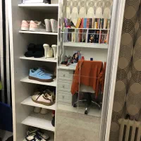 جا کفشی ریلی آینه تراش با سه کشو