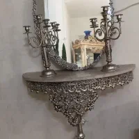 آینه کنسول و شمعدان زاماک.. آبکاری نقره ای