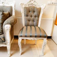 یک دست مبل ۹ نفره استیل همراه با ناهارخوری ۸ نفره|مبلمان خانگی و میز عسلی|گرگان, |دیوار